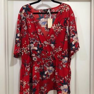 NWT Simply Be Faux Wrap Top